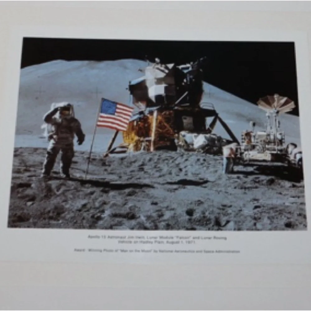 NASA Apollo 15 Jim Irwin Lunar Module Falcon 1971 Man On The Moon Photo